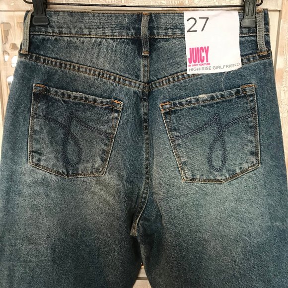 NWT Juicy Couture High Rise Girlfriend Zip Jeans 27 - Picture 8 of 12